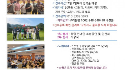 코미디언 나경훈이 골프대회 주최자로 명성이 있는 이유는?